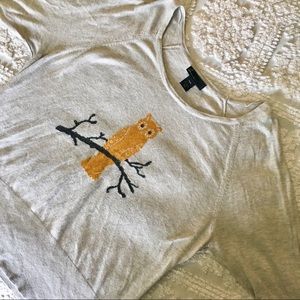 ❗️SOLD Lane Bryant 🦉 Heather Gray Owl Pullover